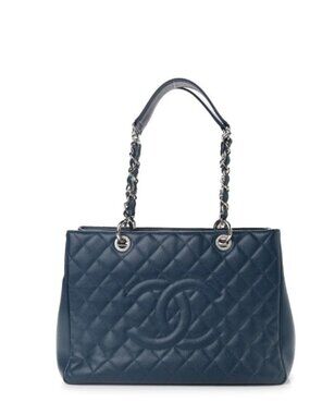 SOLD On Another Platform Chanel Caviar Quilted GST Tote Dark Navy Blue